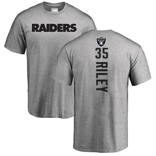 Men Oakland Raiders Ash Curtis Riley Backer NFL Football #35 T Shirt->women nfl jersey->Women Jersey